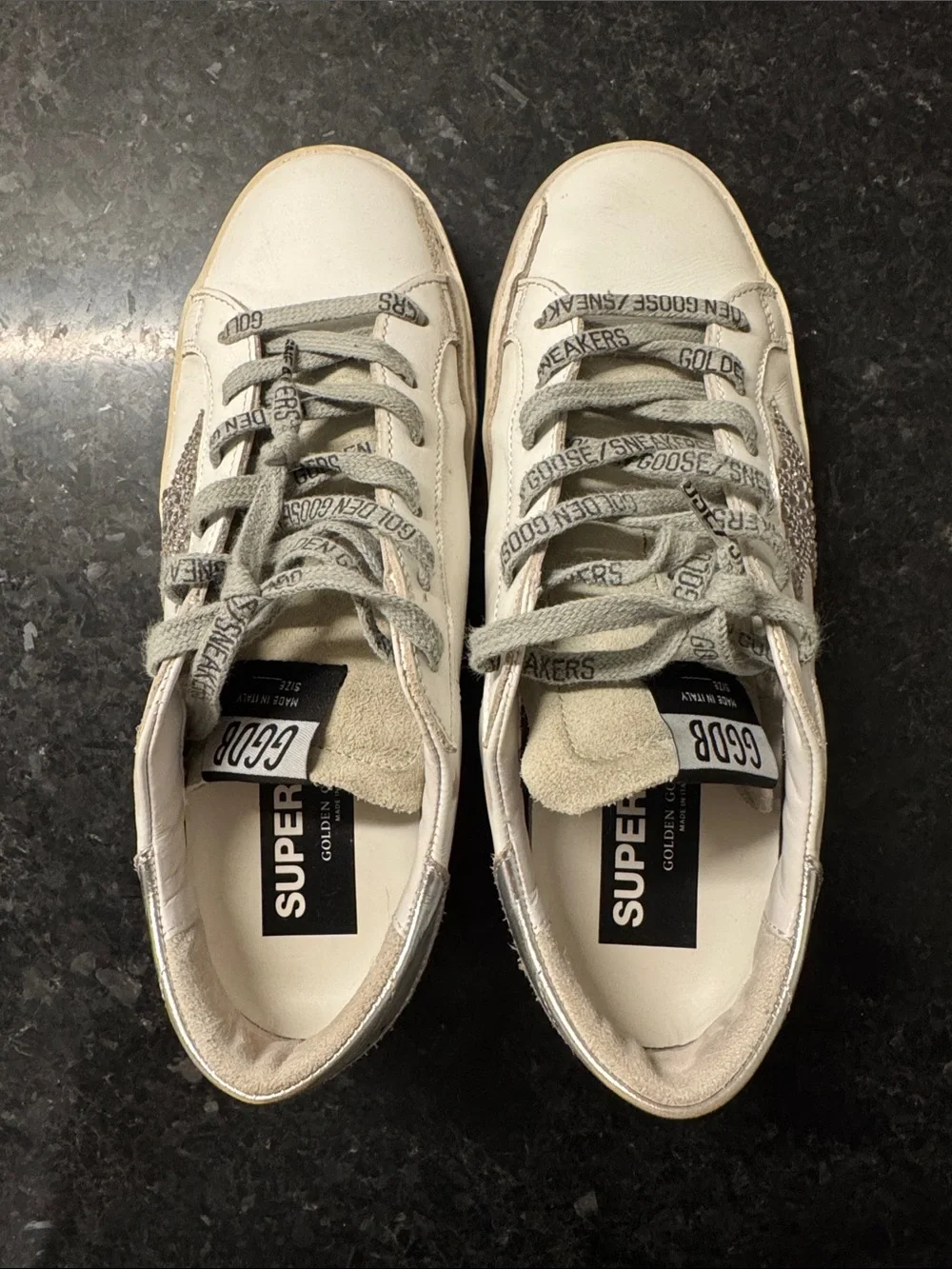 Golden Goose Super-Star Sneakers with Swarovski crystals private edition